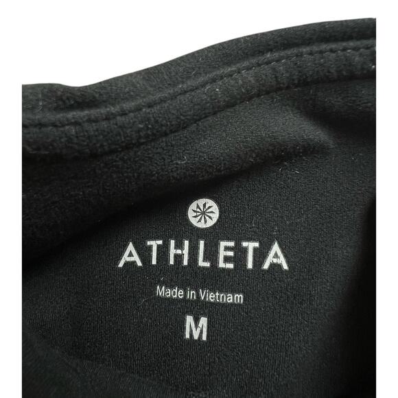 Athleta Leggings Women's Medium Black Mid-Rise Mesh Detail - Picture 2 of 9